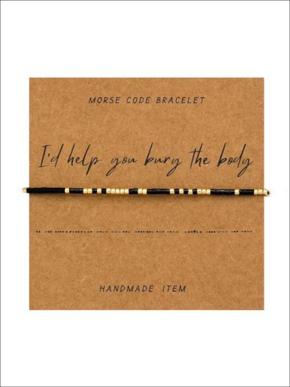 Morse Code Bracelet for Women Gold Friendship Beaded Gift Jewelry